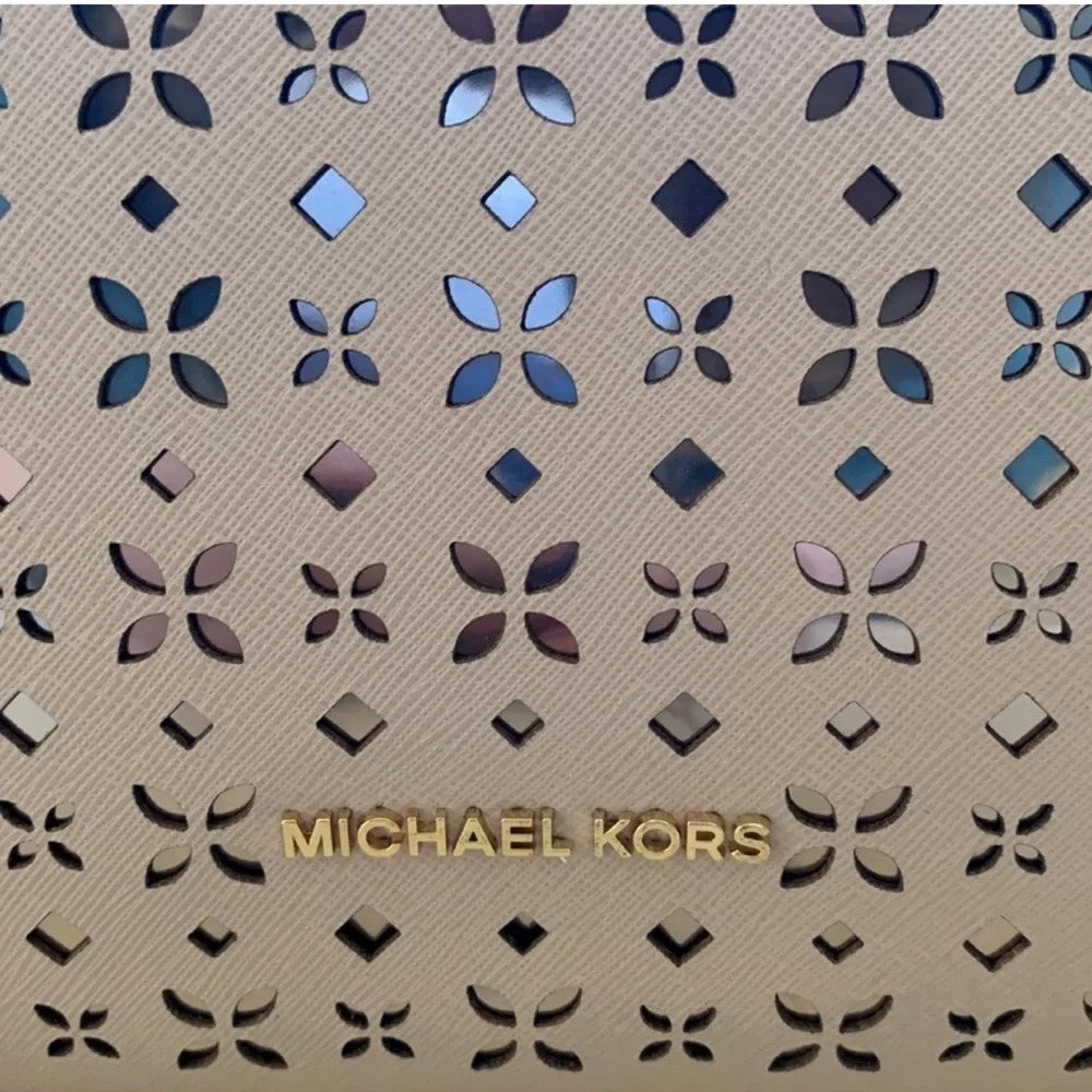 Michael Kors pink stencil flower bag